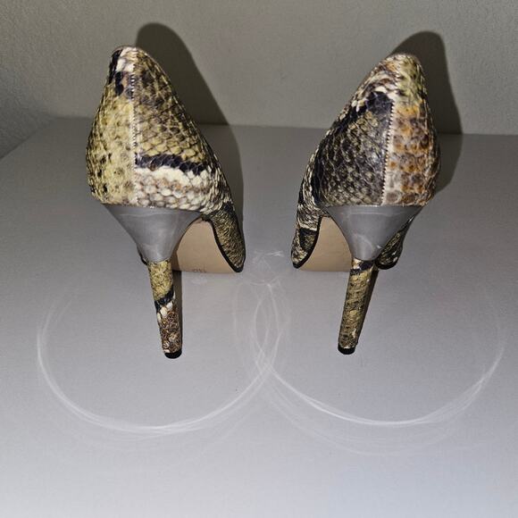 Worthington Snakeskin Pumps Womens 6 Python Stiletto Heel Career Glam Sexy Boss - Picture 4 of 9